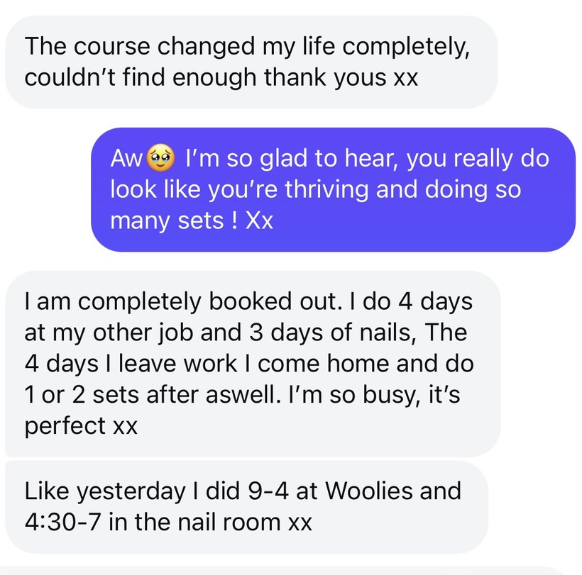 Original message from Tahlia B.
